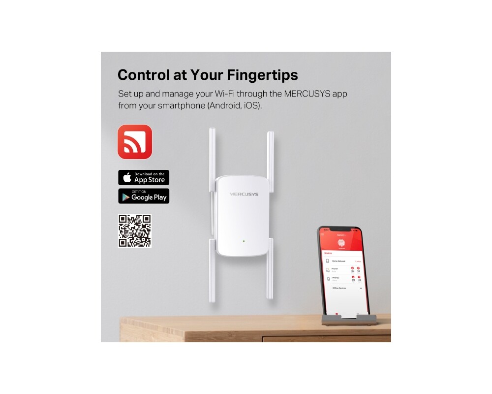 Безжичен усилвател Mercusys ME50G AC1900 9 Безжичен усилвател Mercusys ME50G AC1900 9