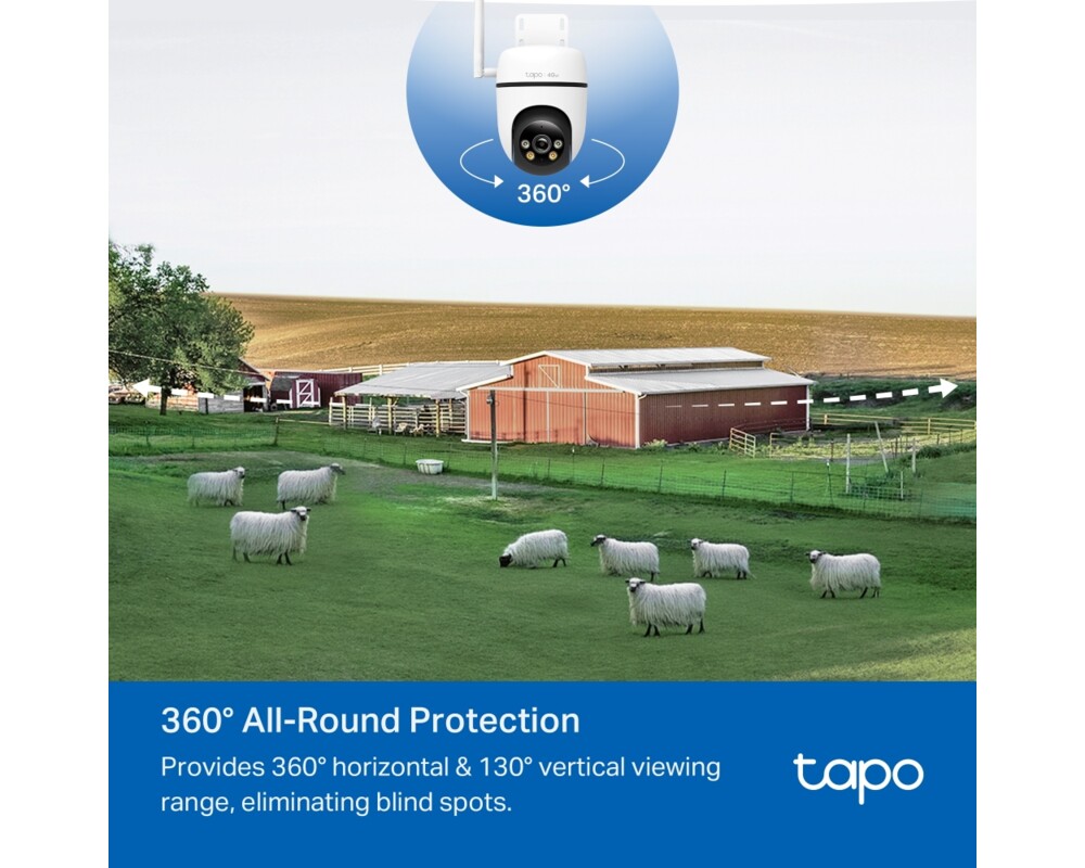 Цифрова IP камера TP-Link Tapo C501GW 4G LTE панорамна 6 Цифрова IP камера TP-Link Tapo C501GW 4G LTE панорамна 6
