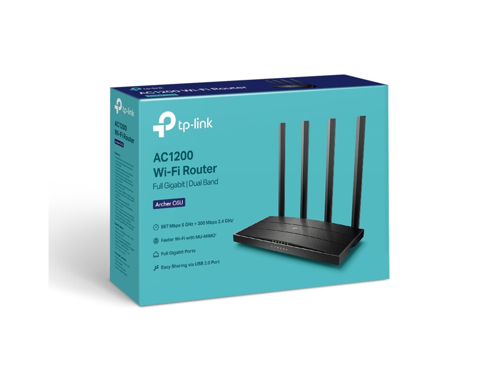 Рутер TP-LINK Archer C6U AC1200 MU-MIMO 6 Рутер TP-LINK Archer C6U AC1200 MU-MIMO 6