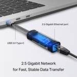 Мрежова карта TP-Link USB Type-C към 2.5 Gigabit Ethernet UE302C 4 Мрежова карта TP-Link USB Type-C към 2.5 Gigabit Ethernet UE302C 4
