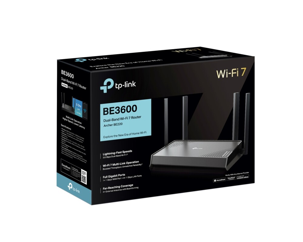Рутер 2-лентов Wi-Fi 7 рутер BE3600 TP Link Archer BE220 9 Рутер 2-лентов Wi-Fi 7 рутер BE3600 TP Link Archer BE220 9