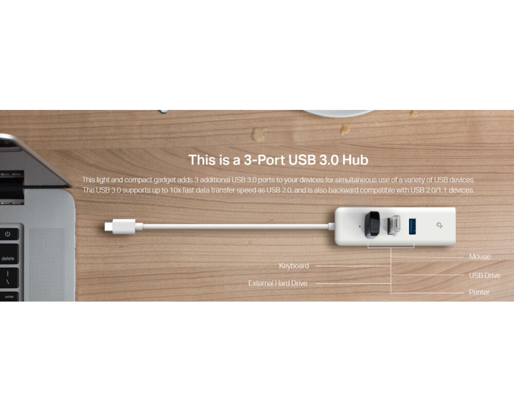 USB хъб TP-Link UE330C 3 USB хъб TP-Link UE330C 3