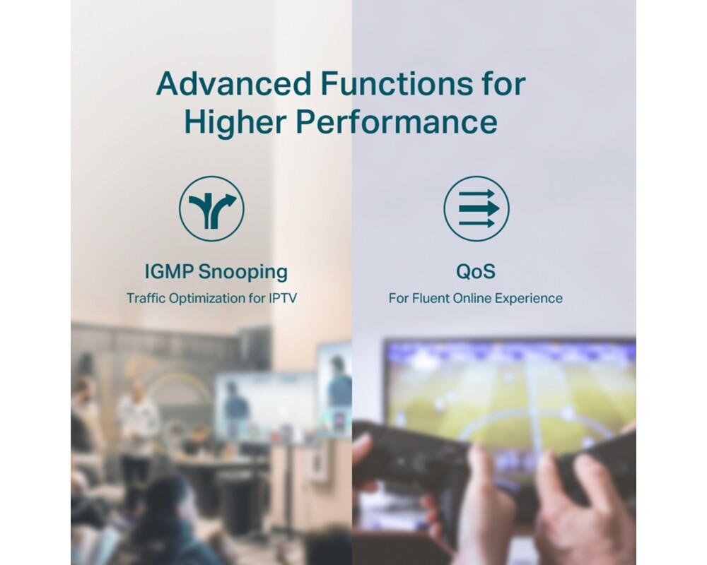 Switch (Комутатор) 5-портов гигабитов настолен комутатор с 4-порта PoE+ 2 TL-SG1005P 15 Switch (Комутатор) 5-портов гигабитов настолен комутатор с 4-порта PoE+ 2 TL-SG1005P 15