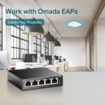 Switch (Комутатор) 5-портов гигабитов настолен комутатор с 4-порта PoE+ 2 TL-SG1005P 14 Switch (Комутатор) 5-портов гигабитов настолен комутатор с 4-порта PoE+ 2 TL-SG1005P 14