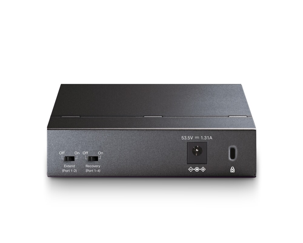 Switch (Комутатор) 5-портов гигабитов настолен комутатор с 4-порта PoE+ 2 TL-SG1005P 12 Switch (Комутатор) 5-портов гигабитов настолен комутатор с 4-порта PoE+ 2 TL-SG1005P 12