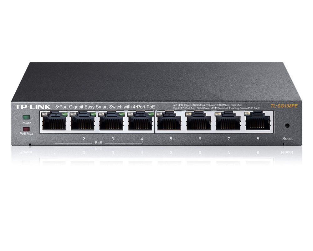 Switch (Комутатор) TP-Link TL-SG108PE PoE 6 Switch (Комутатор) TP-Link TL-SG108PE PoE 6
