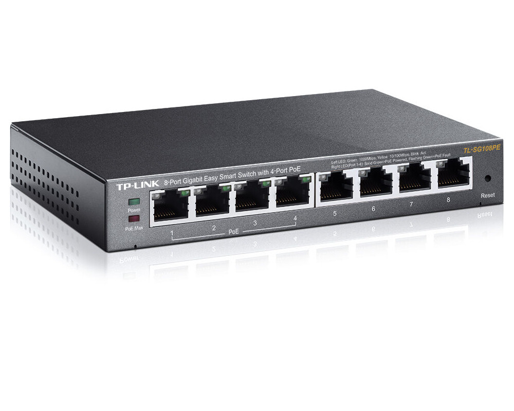 Switch (Комутатор) TP-Link TL-SG108PE PoE 7 Switch (Комутатор) TP-Link TL-SG108PE PoE 7