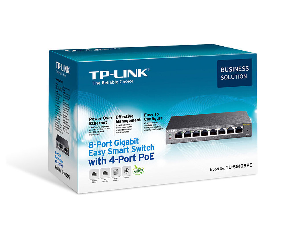 Switch (Комутатор) TP-Link TL-SG108PE PoE 9 Switch (Комутатор) TP-Link TL-SG108PE PoE 9