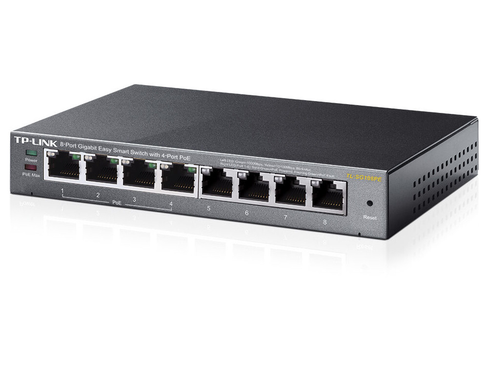 Switch (Комутатор) TP-Link TL-SG108PE PoE 16 Switch (Комутатор) TP-Link TL-SG108PE PoE 16